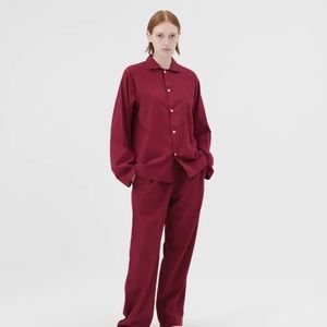 TEKLA flannel sleepwear top Size XXS